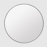 Billede af GUBI Wall Mirror Ø:110 cm - Black Brass