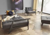 Billede af Innovation Living Splitback Frej Sovesofa L: 232 cm - Sort Eg/Flashtex Dark Grey