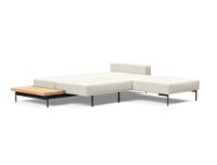Billede af Innovation Living Bragi Sovesofa m. sidebord L: 265 cm - Mat Sort/Bouclé Off White