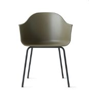 Billede af Audo Copenhagen Harbour Dining Chair SH: 45 cm - Olive / Black Steel Base