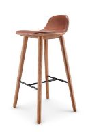 Billede af Eva Solo Abalone Barstol H: 75 cm - Olieret eg/Cognac læder