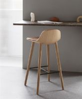 Billede af Eva Solo Abalone Barstol H: 75 cm - Olieret eg/Cognac læder