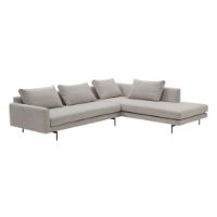 Billede af Wendelbo Edge V.2 Højrevendt Hjørnesofa 289 x 229 cm - Soft 2/Sort Lakeret Stål