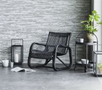 Billede af Cane-line Indoor Curve Loungestol SH: 34 cm - Black Rattan