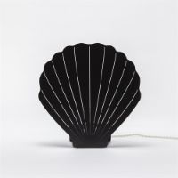 Billede af Goodnight Light Decoupage Seashell Lamp H: 30 cm - Black OUTLET