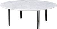 Billede af GUBI IOI sofabord Ø: 100cm - Black Semi Matt/White Carrara
