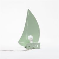 Billede af Goodnight Light Decoupage Bateau Lamp H: 32 cm - Mint  OUTLET