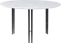 Billede af GUBI IOI sofabord Ø: 70cm - Black Semi Matt/White Carrara