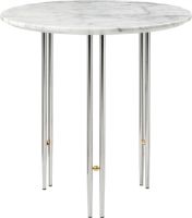 Billede af GUBI IOI sofabord Ø: 50cm - Chrome/White Carrara