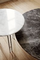 Billede af GUBI IOI sofabord Ø: 50cm - Chrome/White Carrara