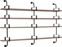 Billede af GUBI Démon 4 hylder m. 3 beslag L: 215cm - Black Stained Ash