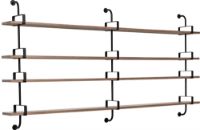 Billede af GUBI Démon 4 hylder m. 3 beslag L: 215cm - Walnut