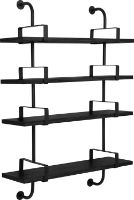 Billede af GUBI Démon 4 hylder m. 2 beslag L: 95cm - Black Stained Ash