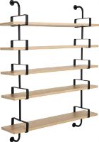 Billede af GUBI Démon 5 hylder m. 2 beslag L: 155cm - Oak