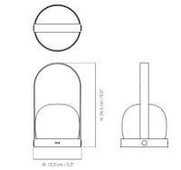 Billede af Audo Copenhagen Carrie LED Lamp Portable Ø: 13,5 cm - Burned Red