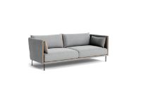 Billede af HAY Silhouette 3 Personers Sofa Mono L:212 cm - Hallingdal 130 / Black Powder Coated Steel