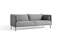 Billede af HAY Silhouette 3 Personers Sofa Mono L:212 cm - Hallingdal 166 / Black Powder Coated Steel