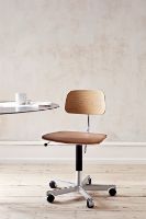 Billede af Montana Kevi 2533 Kontorstol SH: 38-51 cm - Eg/Krom/Brandy Ultra læder