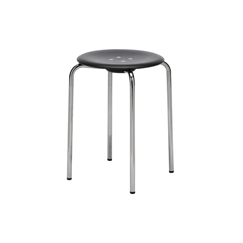 Billede af Montana KEVI 2051 Taburet H: 47 cm - Sort Ask/Krom