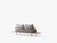Billede af &Tradition Fly SC3 Sofa w. Side Tables L: 240 cm - Oiled Oak/Hot Madison 094
