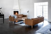 Billede af Mogens Hansen MH2614 3 pers. sofa L: 210 cm - Frej 15 Læder/Olieret Egetræ