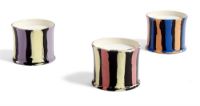 Billede af HAY Stripe Scented Candle Ø: 8,5 cm - Fig Leaf  OUTLET