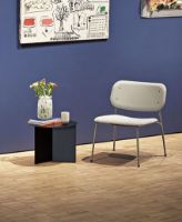 Billede af HAY Soft Edge 100 Lounge Seat Upholstery SH: 40 cm - Soft Grey Powder Coated Steel Soft Grey Stained/Hallingdal 116