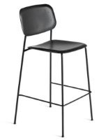 Billede af HAY Soft Edge 95 Bar Stool Low  - Black Powder Coated Steel / Black