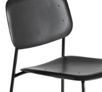 Billede af HAY Soft Edge 95 Bar Stool Low  - Black Powder Coated Steel / Black
