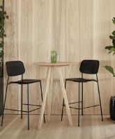 Billede af HAY Soft Edge 95 Bar Stool Low  - Black Powder Coated Steel / Black