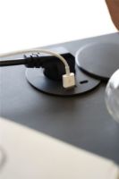 Billede af Bent Hansen Hemingway Skrivebord m. Opladerstation L: 120 cm - Matlakeret Eg/Conifer Green Linoleum