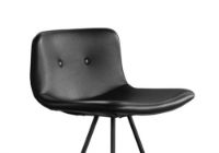 Billede af Bent Hansen Primum Bar Stool High SH: 79 cm - Zenzo 2 207 Black Leather/Black Powder Coated Steel