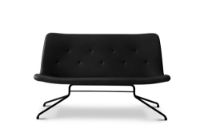 Billede af Bent Hansen Primum 2 pers. sofa L: 124 cm - Sort Adrian Læder/Sort Stel