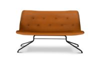 Billede af Bent Hansen Primum 2 pers. sofa L: 124 cm - Cognac Adrian Læder/Sort Stel