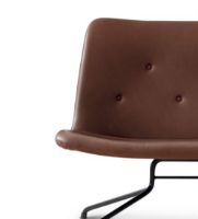Billede af Bent Hansen Primum 2 pers. sofa L: 124 cm - Davos Brown læder/Sort Stel