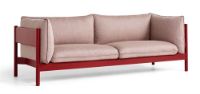 Billede af HAY Arbour 3 Seater B: 220 cm - Re-wool 648 / Wine Red Waterbased Lacquered Solid Beech