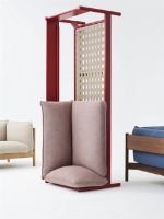 Billede af HAY Arbour 3 Seater B: 220 cm - Re-wool 648 / Wine Red Waterbased Lacquered Solid Beech