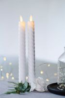 Billede af Sirius Sara Tall Wave 2STK H: 25 cm Bevægelig flamme - Hvid 