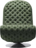 Billede af Verpan System 1-2-3 Lounge Chair Deluxe SH: 38 cm - Divina Melange 971 Green/Aluminium
