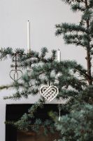 Billede af Rosendahl Karen Blixens Jul Flettet Julehjerte H: 7 cm - Forsølvet OUTLET