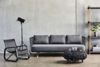 Billede af Cane-line Indoor Loop Fodskammel Ø: 50 cm - Black Rattan