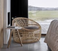 Billede af Cane-line Indoor Nest Rund Stol SH: 38 cm - Natural Rattan/Grey