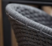 Billede af Cane-line Indoor Peacock Stol SH: 47 cm - Dark Grey/Black Teak