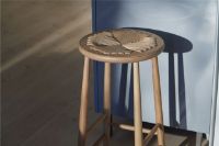 Billede af FDB Møbler J165B Jørgen Bækmark Barstol Rund  H: 75 cm - Natur Flet/Eg