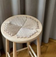 Billede af FDB Møbler J165B Jørgen Bækmark Barstol Rund  H: 75 cm - Natur Flet/Eg