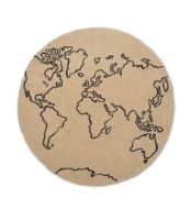 Billede af Ferm Living Jute Carpet World Large Ø: 130 cm OUTLET