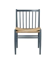 Billede af FDB Møbler J80 Stol Jørgen Bækmark - Blue Grey/Natur Flet 