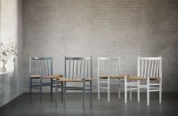 Billede af FDB Møbler J80 Jørgen Bækmark Stol SH: 45 cm - Hvid/Natur Flet