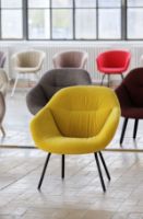 Billede af HAY AAL87 Chair H: 81 cm - Black Powder Coated Steel / Lola Yellow