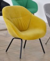 Billede af HAY AAL87 Chair H: 81 cm - Black Powder Coated Steel / Lola Yellow